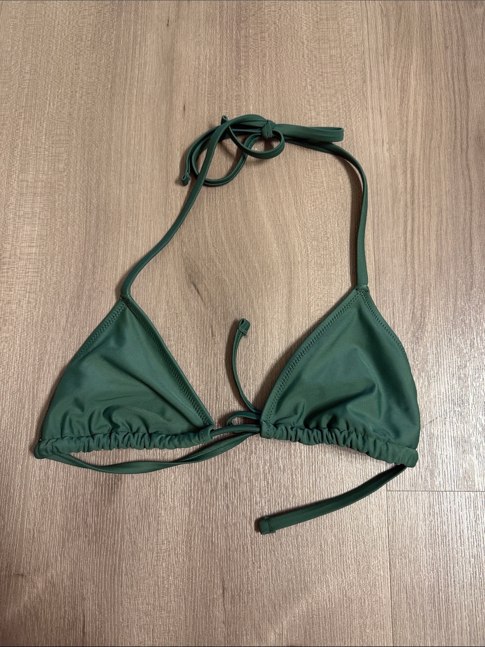Aerie Women's Green Triangle Bikini Top